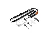 Telefon - Inne akcesoria - Tech-Protect C9S Rope Crossbody Phone Lanyard - Black and Orange - 5906302323753