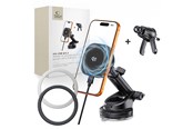 Telefon - Inne akcesoria - Tech-Protect V20 MagSafe Car Holder for Windshield/Air Vent/Dashboard 25W QI2.2 - Black - 5906302392995
