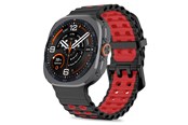 Smartwatch - akcesoria - Tech-Protect Iconband Pro for Samsung Galaxy Watch Ultra/Ultra2 47mm - Black and Red - 5906302325887