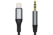 Kabel USB - Dudao L11PRO Lightning to mini jack 3.5mm audio cable 1m - Gray - 6976625335596