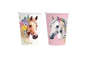 Zabawki - Globos Paper Cups 210ml Horses - 8 pcs. - 7305