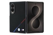 Telefon - Pokrowiec i etui - BMW M Leather Perforated Tricolor Stripe Metal Logos MagSafe Case for Samsung Galaxy Z Fold 8 - Black - 3666339662622