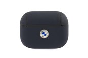 Telefon - Inne akcesoria - BMW Genuine Leather Silver Logo AirPods Pro Case - Navy Blue - 3666339009441