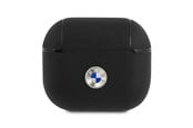 Telefon - Inne akcesoria - BMW Genuine Leather Silver Logo Case for AirPods 3 - Black - 3666339009427
