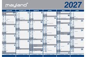 Kalendarz - Mayland Kæmpekalender 2x6 mdr. papir 2027 (i paprør) - 27064000