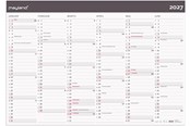 Kalendarz - Mayland Kæmpekalender Moderne 2x6 mdr. papir rør 2027 - 27064200