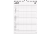 Kalendarz - Mayland Familiekalender Black and white 7 kol. 2027 - 27066560