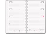 Kalendarz - Mayland Week Planner International tværformat sølv vinyl 2027 - 27085400
