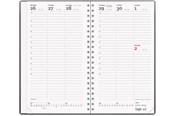 Kalendarz - Mayland Week Planner højformat mørkegrå vinyl 2027 - 27088000