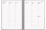 Kalendarz - Mayland A6 ugekalender højformat matsort genbrugskarton 2027 - 27201120