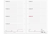 Kalendarz - Mayland System Mini ugekalender tværformat REFILL 2027 - 27355100
