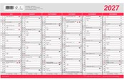 Kalendarz - Mayland Kontorkalender Stor m/flagdage 2027 - 27055000