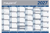 Kalendarz - Mayland Kæmpekalender 2x6 mdr. papir 2027 (i plastpose) - 27064100