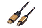 Kabel USB - Roline Gold - USB cable - USB to USB Type B - 4.5 m - 11.02.8805