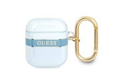 Telefon - Inne akcesoria - GUESS GUA2HHTSB AirPods cover blue/blue Strap Collection - 3666339047108