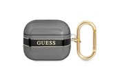 Telefon - Inne akcesoria - GUESS GUA3HHTSK AirPods 3 cover black/black Strap Collection - 3666339047061