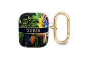 Telefon - Inne akcesoria - GUESS GUA2HHFLB AirPods cover blue/blue Flower Strap Collection - 3666339041878