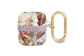 Telefon - Inne akcesoria - GUESS GUA2HHFLU AirPods cover purple/purple Flower Strap Collection - 3666339041908