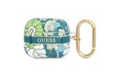 Telefon - Inne akcesoria - GUESS GUA3HHFLN AirPods 3 cover green/green Flower Strap Collection - 3666339047313