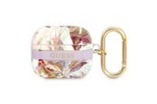Telefon - Inne akcesoria - GUESS GUA3HHFLU AirPods 3 cover purple/purple Flower Strap Collection - 3666339047351