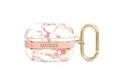 Telefon - Inne akcesoria - GUESS GUAPHCHMAP AirPods Pro cover pink/pink Marble Strap Collection - 3666339047207