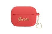 Telefon - Inne akcesoria - GUESS GUAPLSCHSR AirPods Pro cover red/red Silicone Charm Heart Collection - 3666339039103