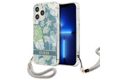 Telefon - Pokrowiec i etui - GUESS GUHCP13XHFLSN iPhone 13 Pro Max 6.7" green/green hardcase Flower Strap - 3666339040505