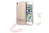 Telefon - Pokrowiec i etui - GUESS GUOHCI8H4STP iPhone SE 2022 / SE 2020 / 7/ 8 pink/pink hardcase 4G Print Strap - 3666339055202