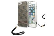 Telefon - Pokrowiec i etui - GUESS GUOHCI8H4STW iPhone SE 2022 / SE 2020 / 7/ 8 brown/brown hardcase 4G Print Strap - 3666339055196