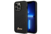 Telefon - Pokrowiec i etui - GUESS Glitter Script Case for iPhone 14 Pro - Black - 3666339065140