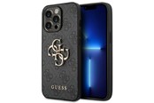 Telefon - Pokrowiec i etui - GUESS 4G Big Metal Logo Case for iPhone 14 Pro - Gray - 3666339066260