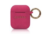Telefon - Inne akcesoria - GUESS GUACCSILGLFU AirPods cover fuchsia / fuchsia Silicone Glitter - 3700740463819