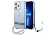 Telefon - Pokrowiec i etui - GUESS GUHCP13LHTSGSB iPhone 13 Pro / 13 6.1 "blue / blue hardcase Translucent Stap - 3666339040697
