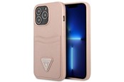 Telefon - Pokrowiec i etui - GUESS GUHCP13LPSATPP iPhone 13 Pro / 13 6.1 "pink / pink hardcase SaffianoTriangle Logo Cardslot - 3666339048143