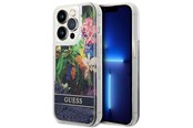 Telefon - Pokrowiec i etui - GUESS GUHCP14LLFLSB iPhone 14 Pro 6.1 "blue / blue hardcase Flower Liquid Glitter - 3666339066109