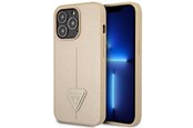 Telefon - Pokrowiec i etui - GUESS GUHCP14LPSATLE iPhone 14 Pro 6.1 "beige / beige hardcase SaffianoTriangle Logo - 3666339065423