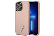 Telefon - Pokrowiec i etui - GUESS GUHCP14LPSATLP iPhone 14 Pro 6.1 "pink / pink hardcase SaffianoTriangle Logo - 3666339065508