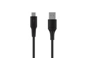 Kabel USB - FIXED USB-A to USB-C Silicone cable - 0.3m - Black - FIXDLS-AC03-BK
