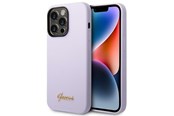 Telefon - Pokrowiec i etui - GUESS GUHCP14XSLSMU iPhone 14 Pro Max 6.7" purple/purple hard case Silicone Vintage Gold Logo - 3666339064990