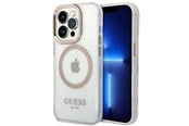 Telefon - Pokrowiec i etui - GUESS GUHMP14LHTRMD iPhone 14 Pro 6.1 "gold / gold hard case Metal Outline Magsafe - 3666339069728