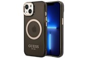 Telefon - Pokrowiec i etui - GUESS GUHMP14MHTCMK iPhone 14 Plus 6.7" black/black hard case Gold Outline Translucent MagSafe - 3666339069599