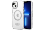 Telefon - Pokrowiec i etui - GUESS GUHMP14SHTRMS iPhone 14 6.1" silver/silver hard case Metal Outline Magsafe - 3666339069827
