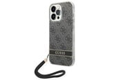 Telefon - Pokrowiec i etui - GUESS GUOHCP14LH4STK iPhone 14 Pro 6.1 "black / black hardcase 4G Print Strap - 3666339093815
