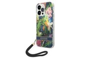Telefon - Pokrowiec i etui - GUESS GUOHCP14LHFLSB iPhone 14 Pro 6.1 "blue / blue hardcase Flower Strap - 3666339093976