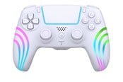 Akcesoria dla graczy - Deep Explorer Wave - White - Wireless Controller - Sony PlayStation 4 - PS4MANWIRLEDW