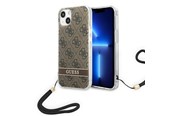 Telefon - Pokrowiec i etui - GUESS GUOHCP14MH4STW iPhone 14 Plus 6.7 "brown / brown hardcase 4G Print Strap - 3666339093846