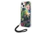 Telefon - Pokrowiec i etui - GUESS GUOHCP14SHFLSB iPhone 14 6.1 "blue / blue hardcase Flower Strap - 3666339093952
