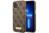 Telefon - Pokrowiec i etui - GUESS GUHMP14MU4GPRW iPhone 14 Plus 6.7 "brown / brown hard case 4G Logo Plate MagSafe - 3666339069919