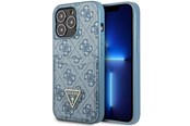 Telefon - Pokrowiec i etui - GUESS 4G Triangle Logo Cardslot Case for iPhone 13 Pro / 13 - Blue - 3666339047788