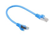 Kabel sieciowy - Lanberg patch cable - 25 cm - blue RAL 5012 - Niebieski - PCF6-10CC-0025-B